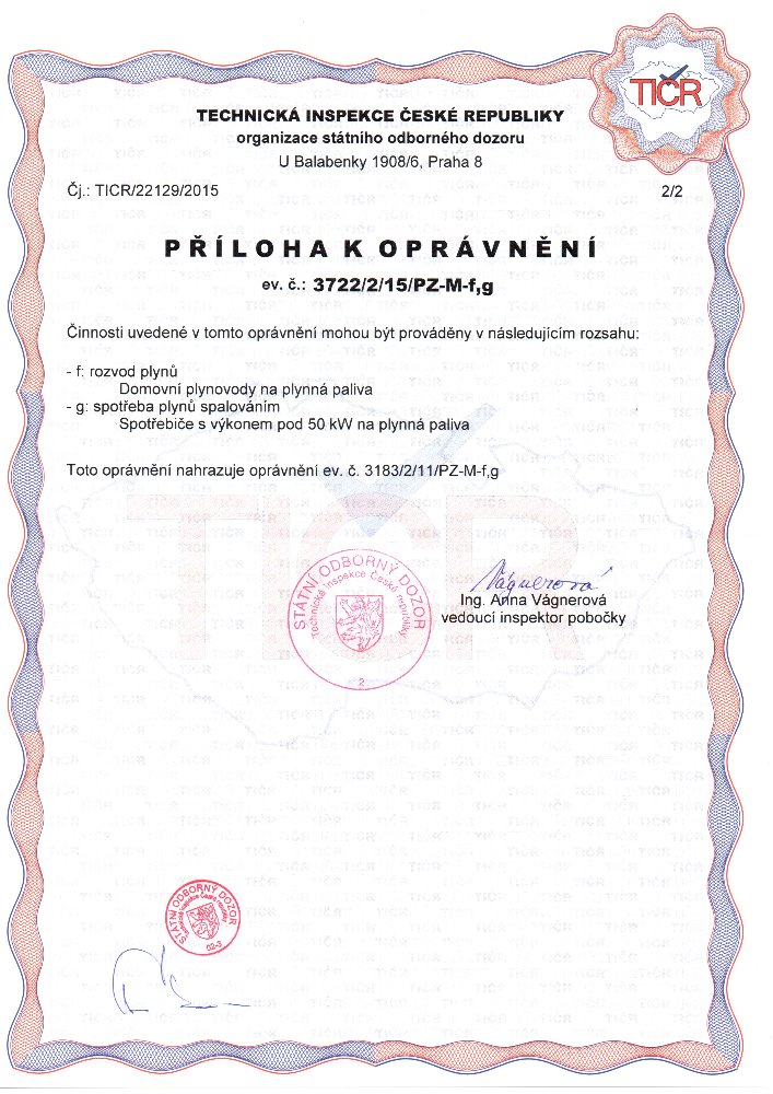 priloha k opravneni plyn